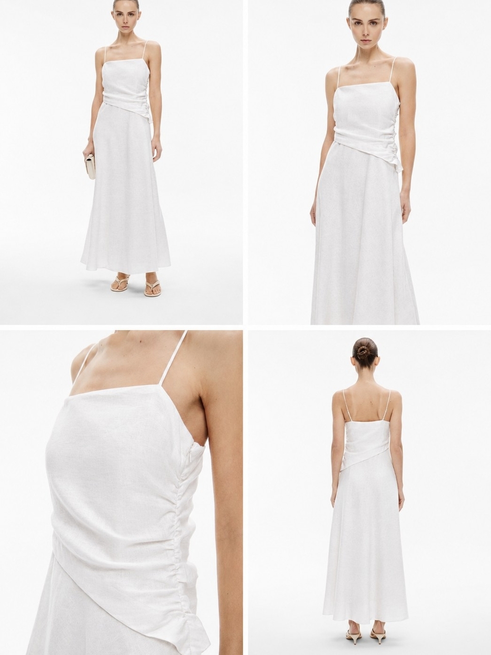 Bailey 44 Linen Blend Asymmetrical Waist Maxi Dress